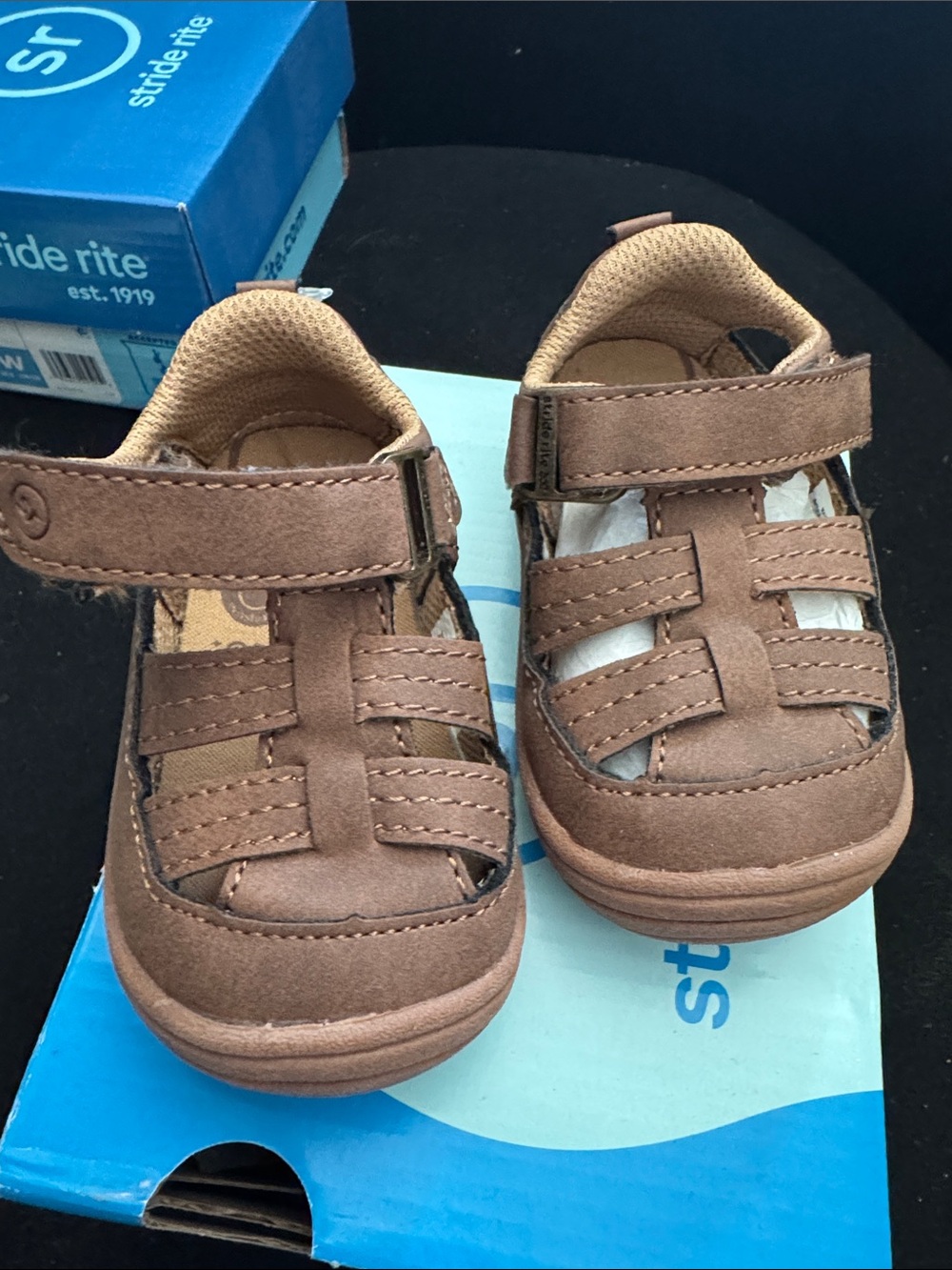 Stride Rite Brown Toddler Closed-Toe Fisherman Sandals